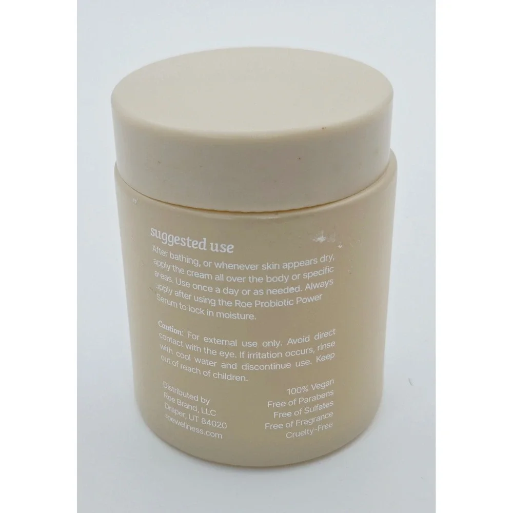 Roe Wellness Biome‎ Barrier Cream Protect + Replenish Fragrance Free 4oz 120ml